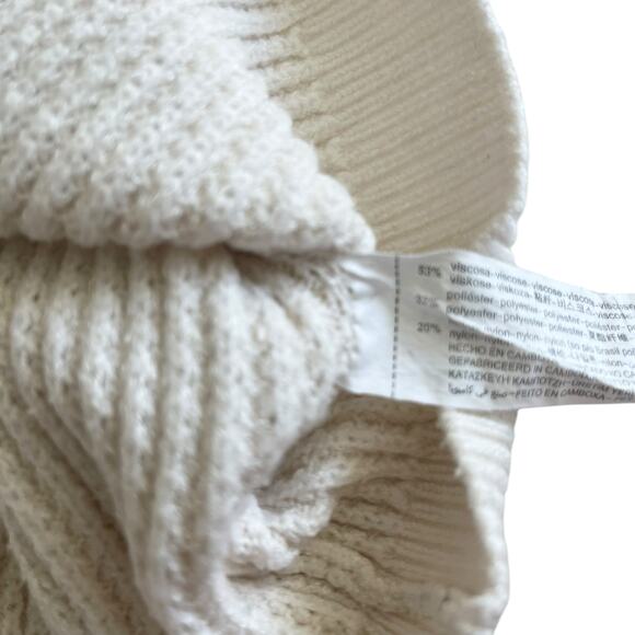 Zara Boys Ecru Waffle Knit Crewneck Sweater - Size 3-4 - Picture 4 of 5